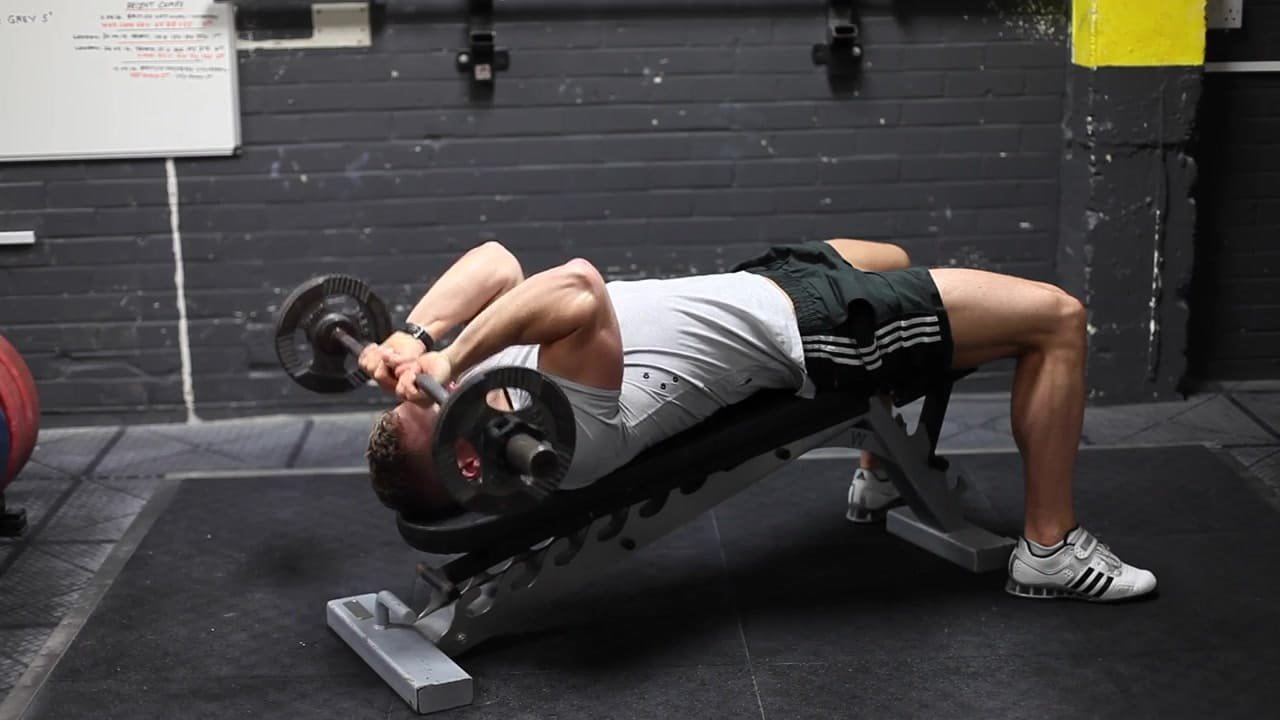 Skull Crushers (Barbell or EZ-Bar)