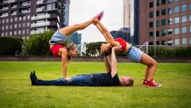 Yoga Poses 3 Person